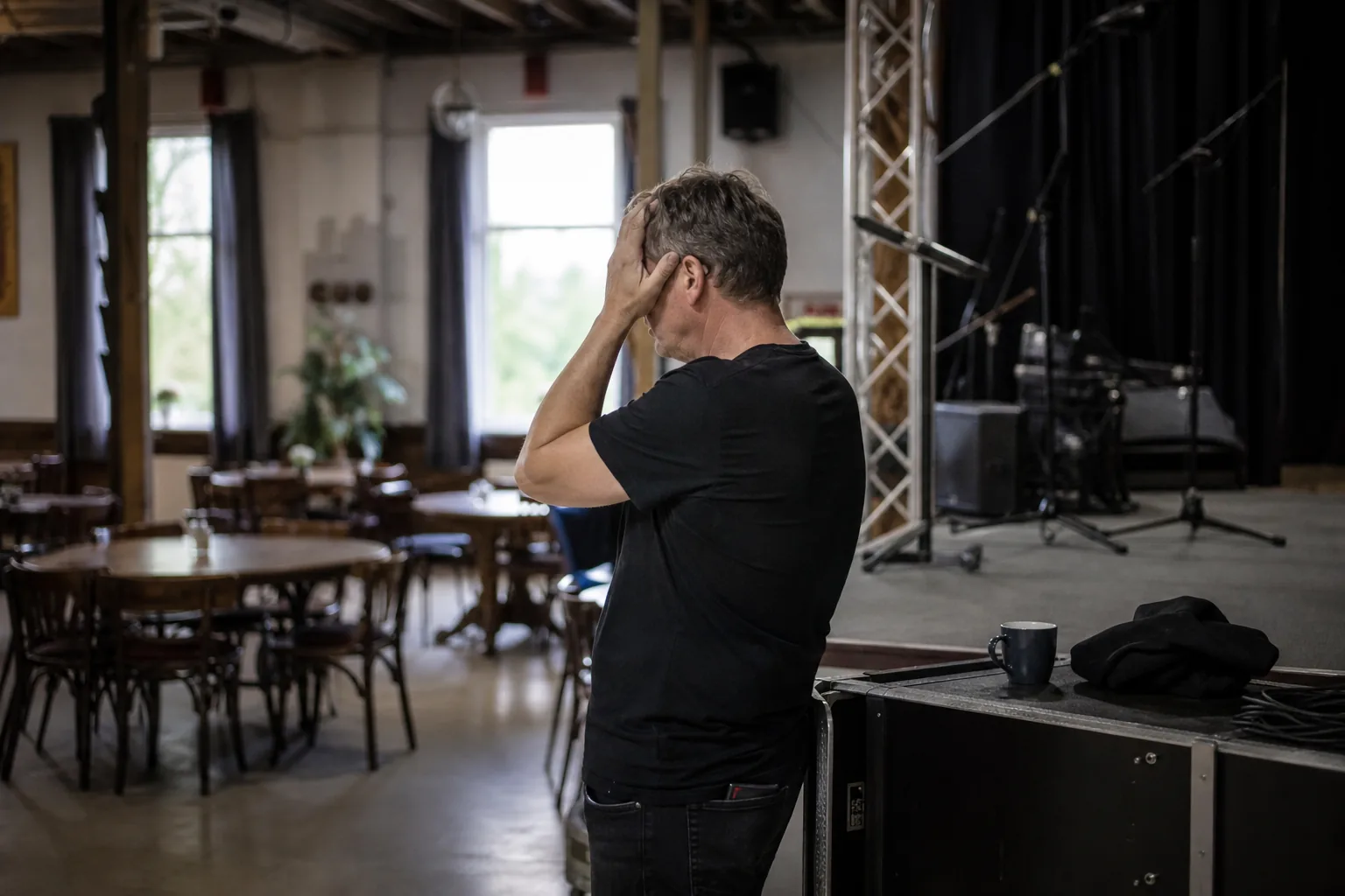 Een Nederlandse vereniging of culturele plek. Beeld bij het artikel: Wie draait op voor de kosten als een optreden door ziekte of weeralarm niet doorgaat?